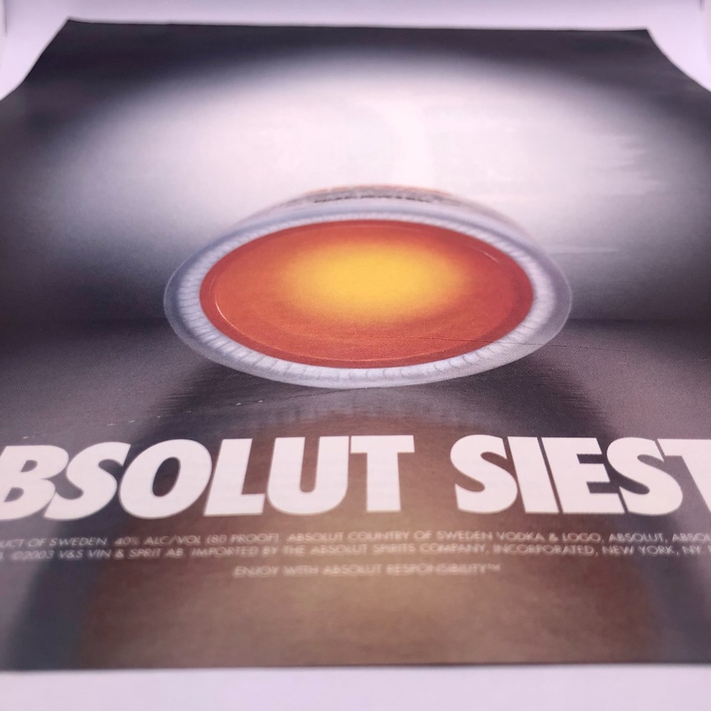 🔵[Absolut Vodka] ABSOLUT SIESTA Original 2003 Vintage Magazine Advertisement - Picture 4 of 12